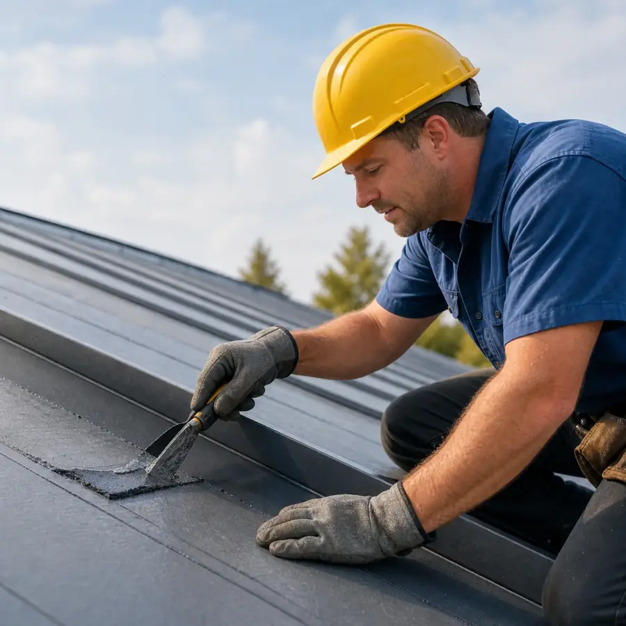 Roof repair work